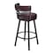 Armen Living Titana 26" Barstool in Auburn Bay finish with Brown Pu upholstery 721535746842 - alternate 2